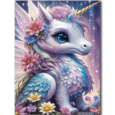 igoodom Diamond Art Kits for Adults, Unicorn Diamond Art Kits, Full Drill Round Unicorn Diamond Painting Kits, DIY Gem Art and Crafts for Home Wall Decor Gift 12x16inch