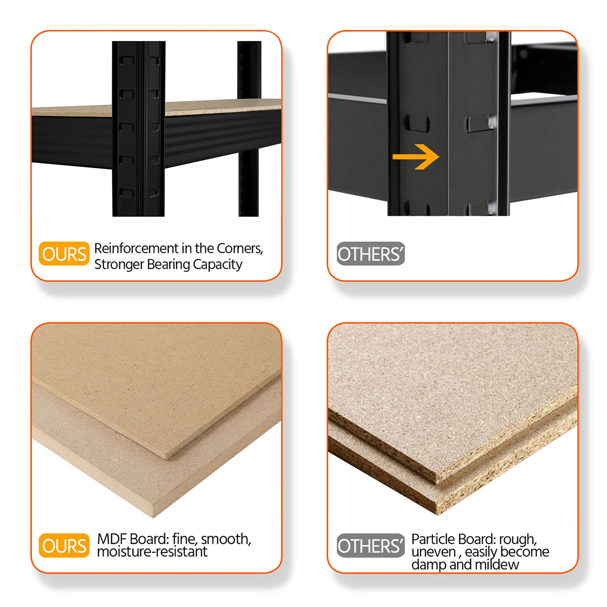 Yaheetech Standing Shelf Units, 5 Tier Storage Shelf, Heavy Duty Shelving, Adjustable Garage Shelves, Utility Rack Shelf Unit, Basement Warehouse Shed, 35.5″W× 12″D × 71″H - Black Yaheetech