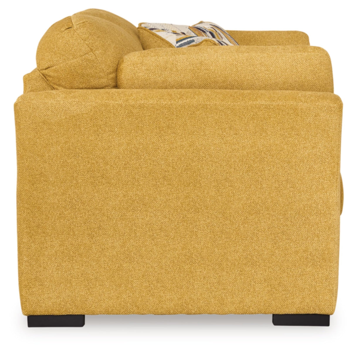 Signature Design by Ashley Keerwick Scandinavian Loveseat with 4 Toss Pillows, Yellow Signature Design by Ashley