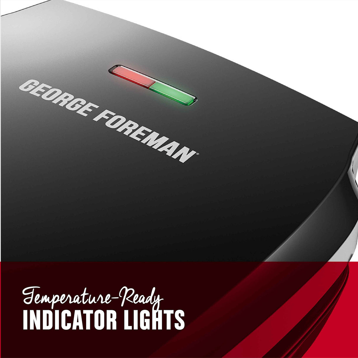 George Foreman GR340FB 4-Serving Classic Plate Electric Indoor Grill and Panini Press, Black George Foreman