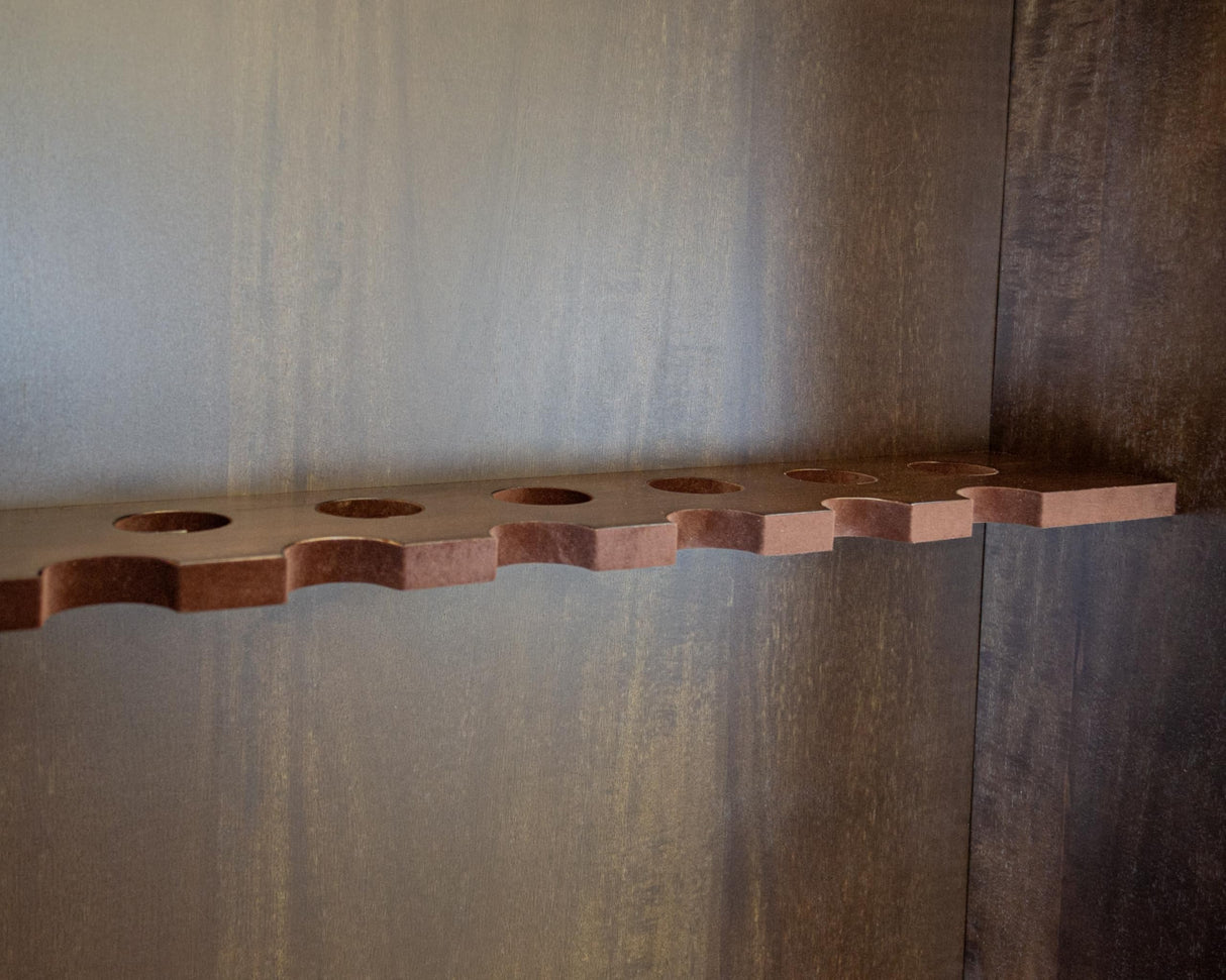 American Furniture Classics Model 858, 12 Gun Cabinet with Slanted Base and Tempered Glass, Espresso American Furniture Classics