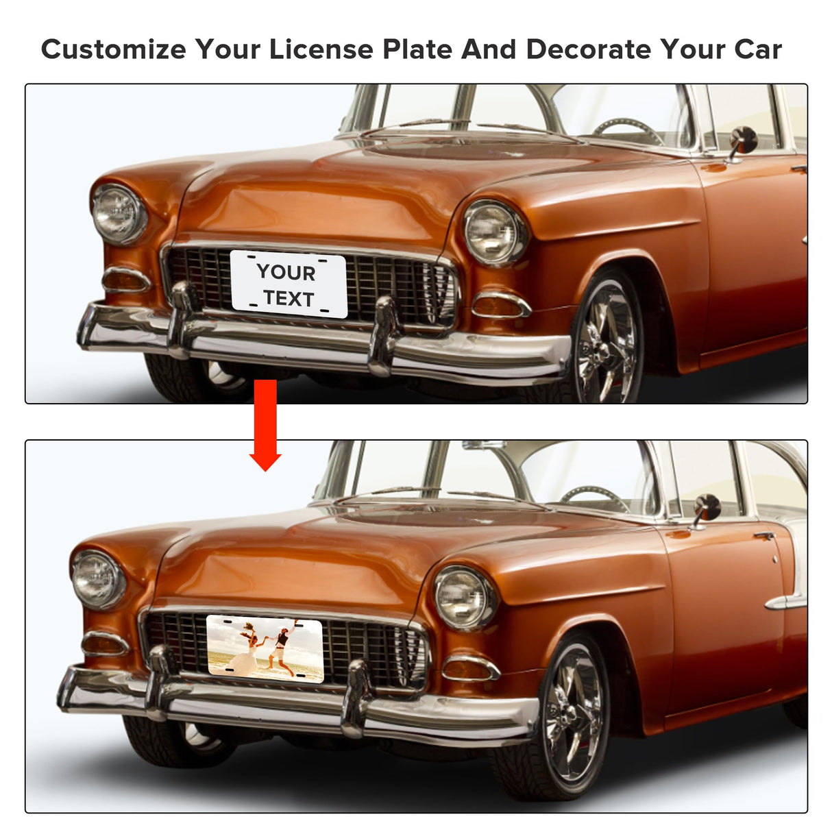 4 Pcs Sublimation License Plate Blanks, Aluminum Metal Car License Plate Label, DIY Picture Thermal Transfer Blank Sublimation for Customized Design Work (0.45mm-4Pcs) DOYOQI