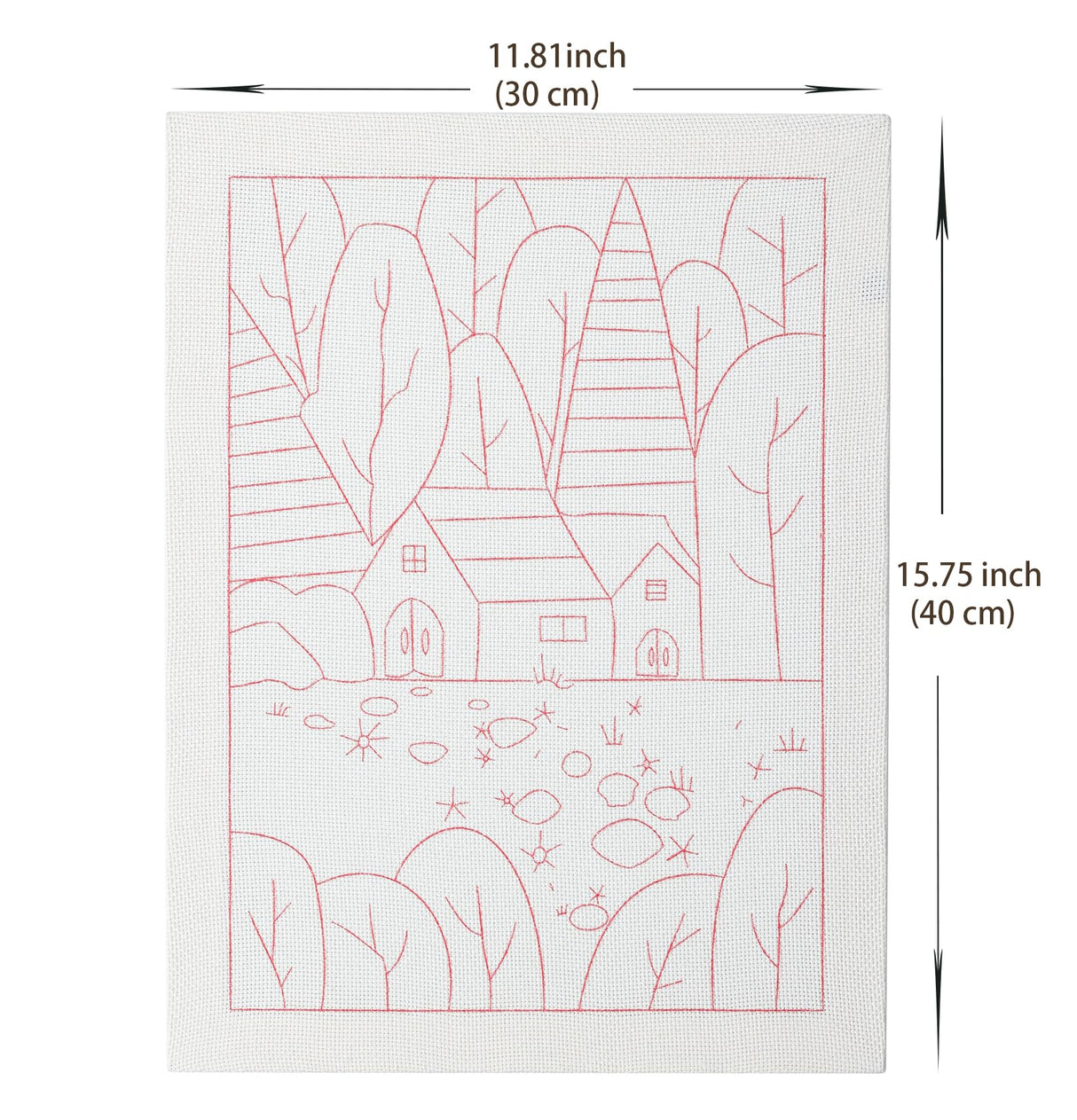 clberni Punch Needle Kit, Punch Needle Embroidery kit, Crafts for Adults, Matching 16“Photo Frame Hanging on Wall as Home Décor (Forest with Photo Frame) clberni