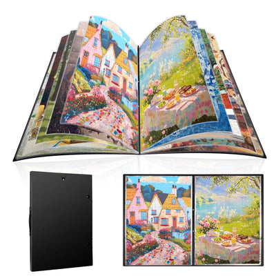 ZFCLXX Puzzle Storage Folder Keeper for Enthusiasts, 20"x 28" Iarge Capacity 1000-Pieces Puzzle Organizer Accessory, 20 Transparent High Definition Pockets, Movie Poster Storage Clip,Dust-Proof