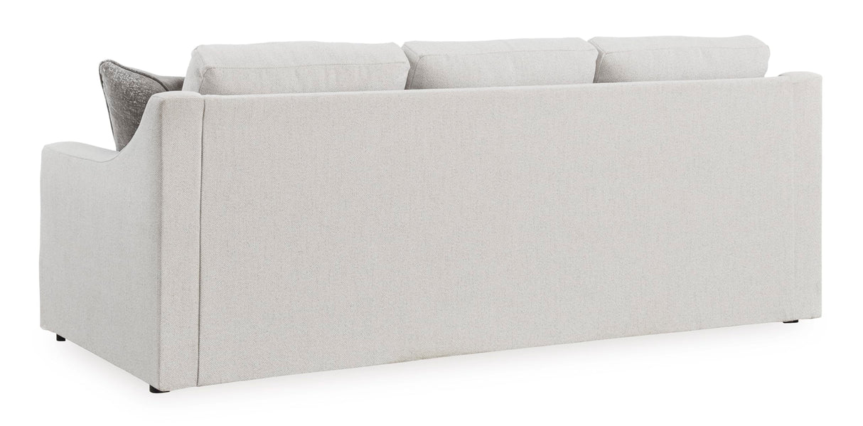 Signature Design by Ashley Maitelynn Contemporary Sofa with Accent Pillows, Reversible Cushions and Sloped Arms, Light Gray Signature Design by Ashley