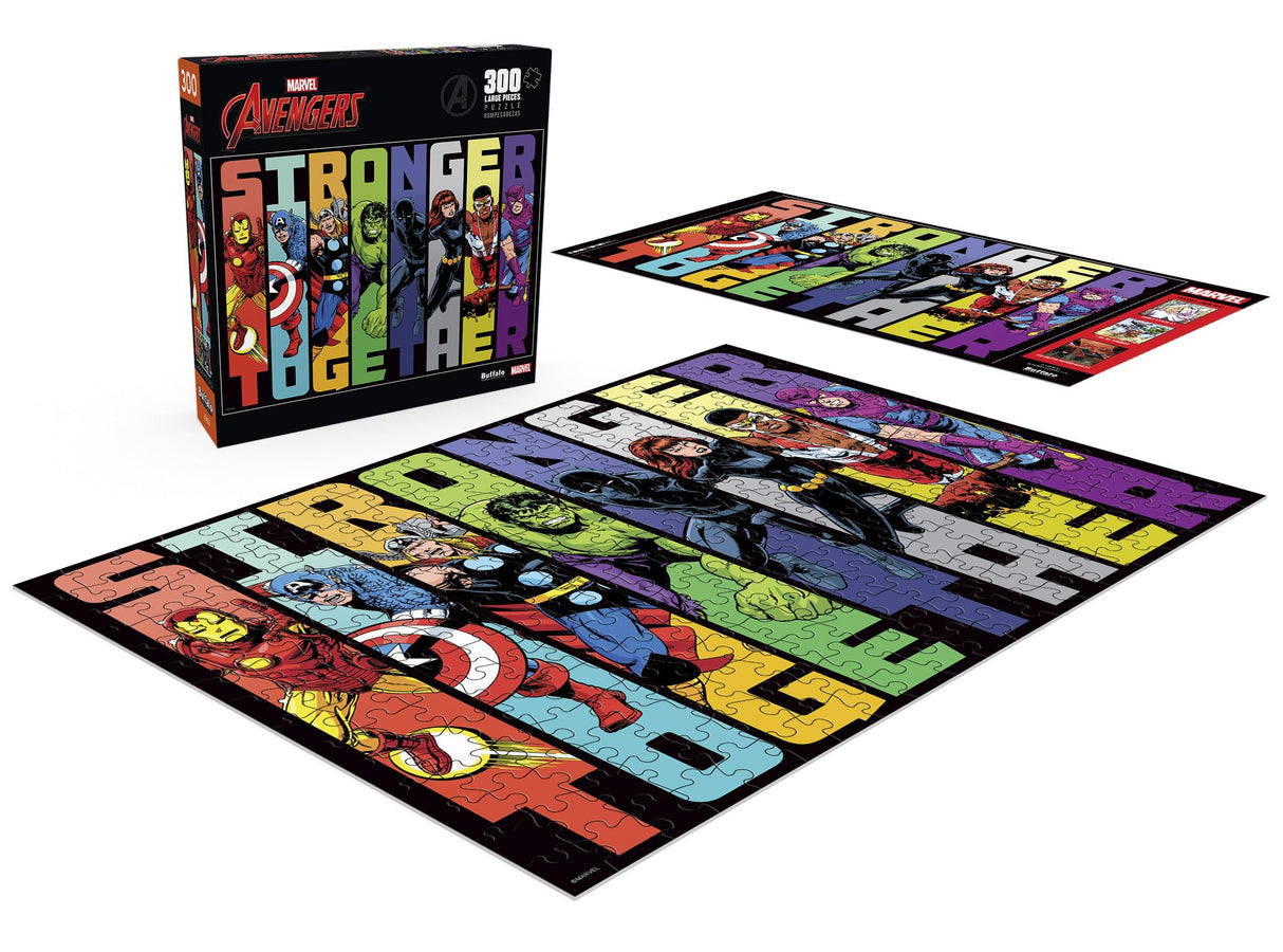 Buffalo Games - Marvel - Stronger Together - 300 Piece Jigsaw Puzzle for Adults -Challenging Puzzle Perfect for Game Nights - Finished Size is 21.25 x 15.00 Buffalo Games
