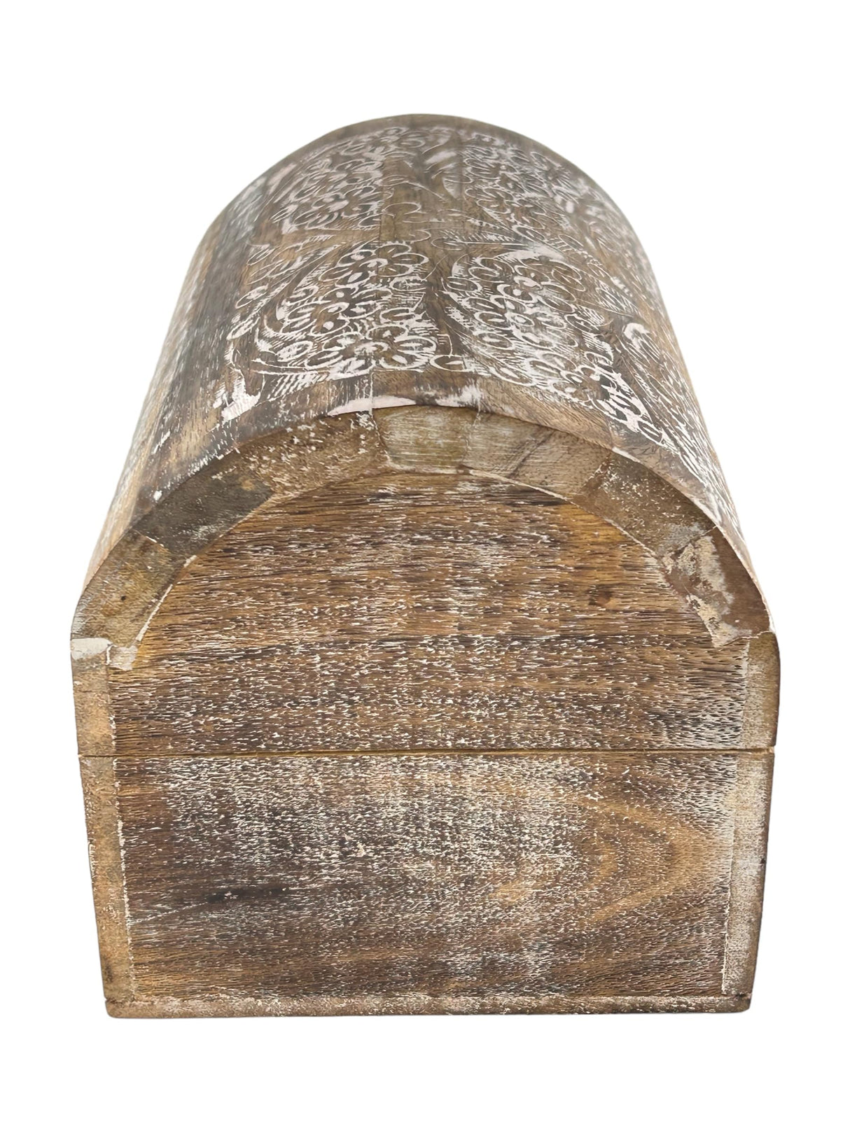 S.B.ARTS Premium Wooden Semicircular Curved Jewellery Box Floral Design-Trinket Box Ladies-Jewellery Storage Case-Antique Look-Traditionally Handcrafted-Home Decor Accessories-Women Ideal Gift, White S.B.ARTS