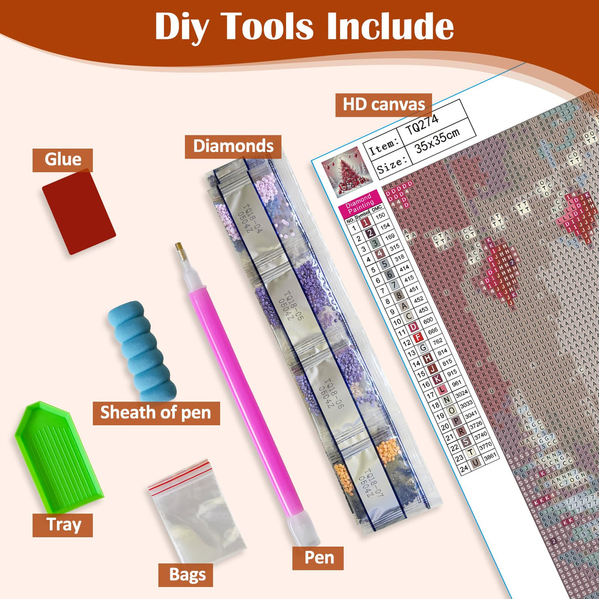 Christmas Tree Love Diamond Art Painting Kits for Adults, Diamond Painting Kits for Adults Beginners, 5D DIY Full Drill Diamond Dot Gem Art Kits for Adult, Home Wall Decor 13.8x13.8 Inch AWLNKMC