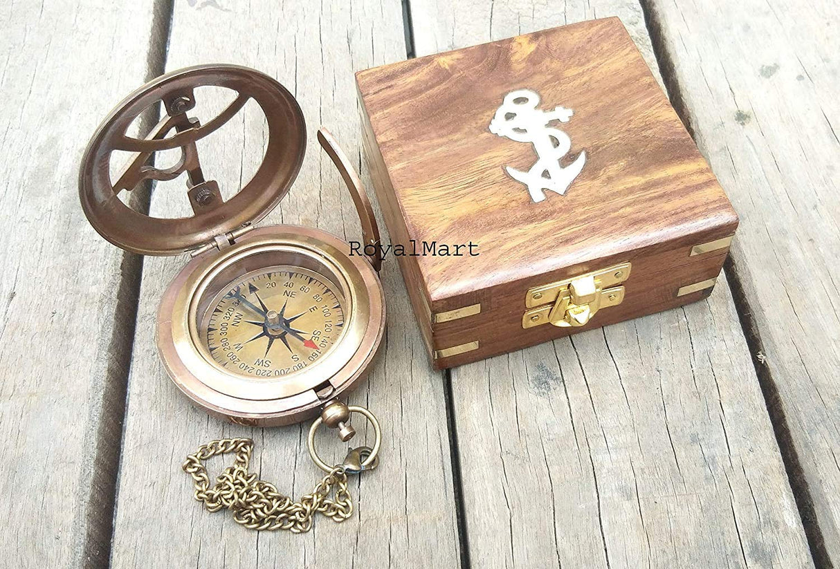 Personalized Compass Gifts, Engraved Custom Sundial Clock, Wedding Gift, Groomsmen Gift, Keepsake, Christmas, Baptism, Graduation, Boy Scouts, Anniversary, Fathers Day, Mothers Day RUNADI