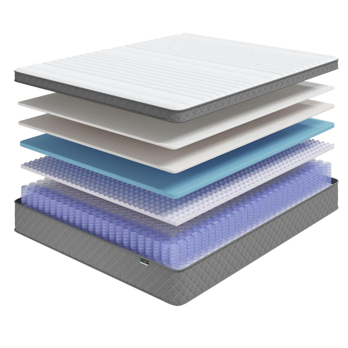 PurrJoys Queen Mattress, 12 Inch Cooling-Gel Memory Foam and Pocket Spring Hybrid Mattress, Queen Bed Mattress in a Box, CertiPUR-US Certified, Medium Firm, Queen Size Mattress PurrJoys