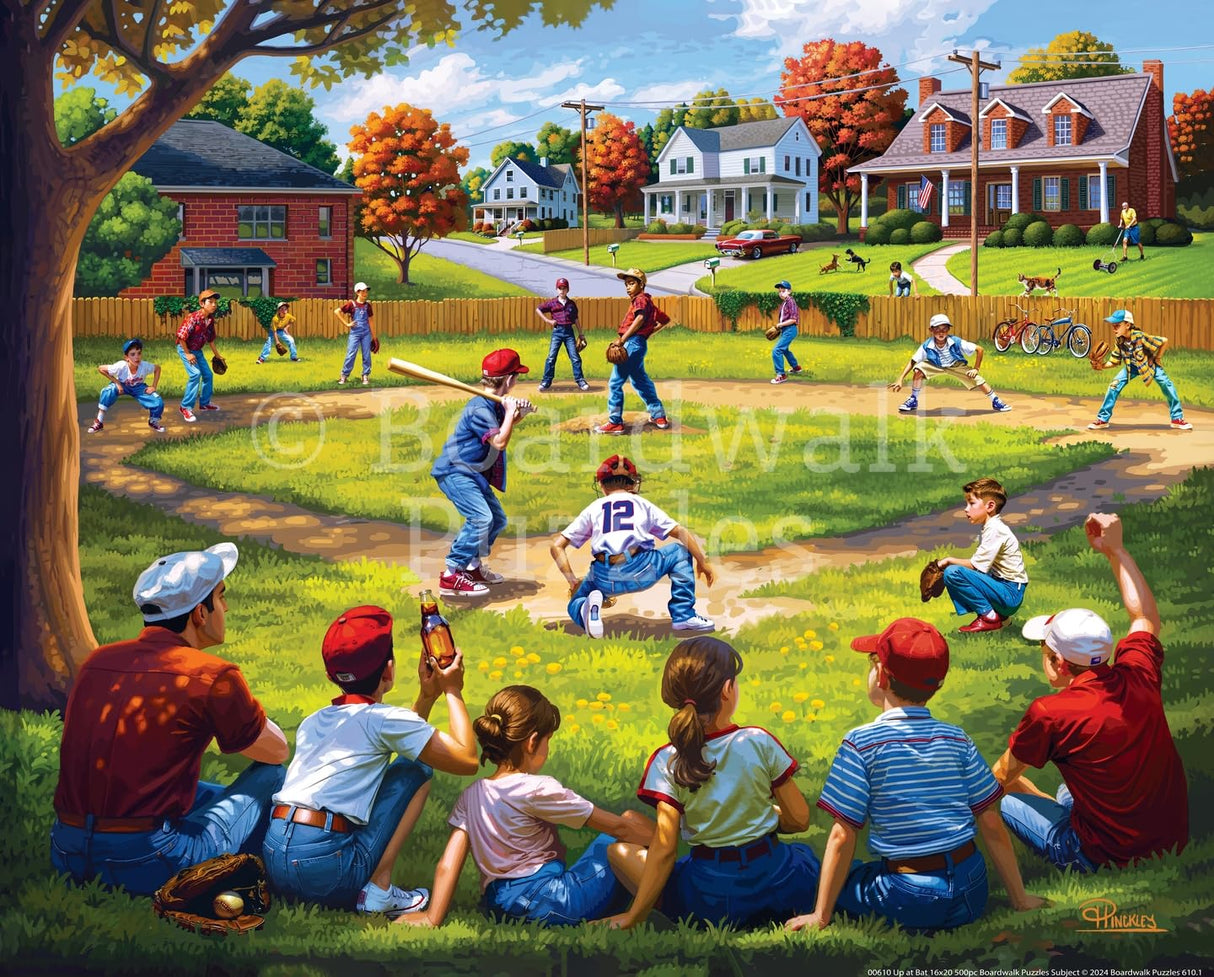 Up at Bat by Boardwalk - 500 Piece Jigsaw Puzzle D·O·W·D·L·E