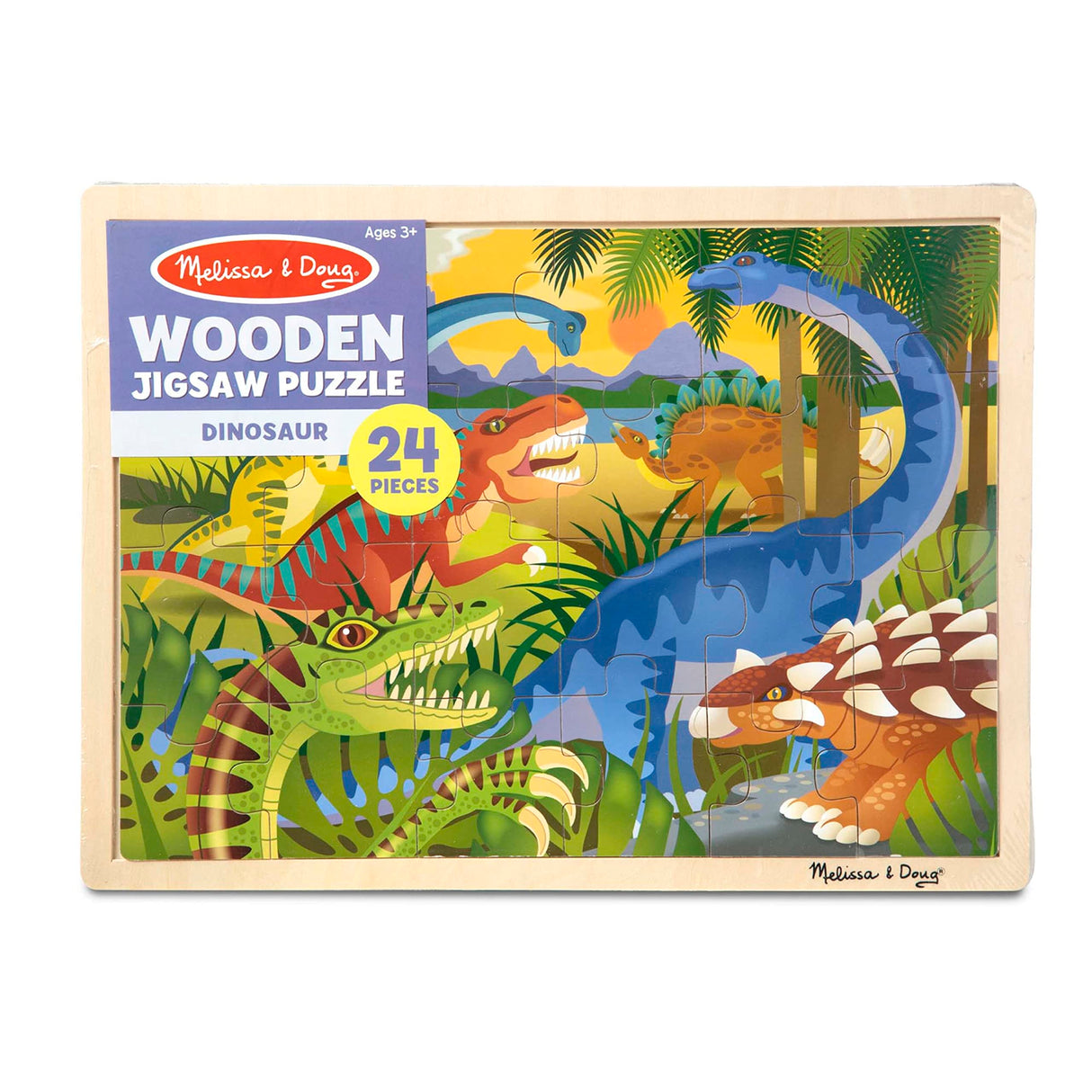 Melissa & Doug Dinosaurs Wooden Jigsaw Puzzle With Storage Tray (24 pcs) Melissa & Doug