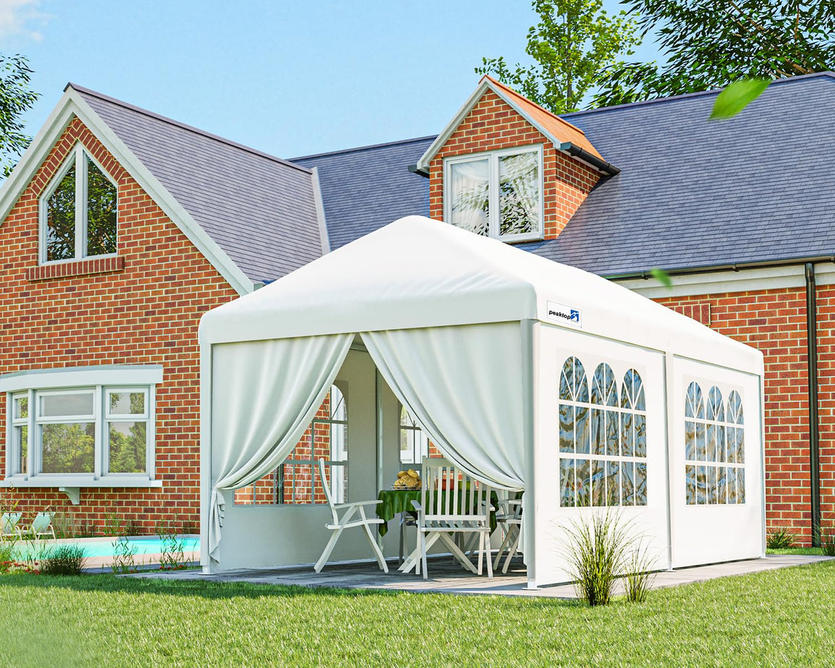 Peaktop Outdoor 10x20ft Heavy Duty Party Tent Wedding Tent Outdoor Gazebo Event Shelter Canopy with Removeable Sidewalls PEAKTOP OUTDOOR