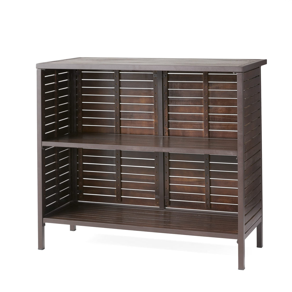 Christopher Knight Home Milos Acacia Bar Table, Dark Brown / Rustic Metal Christopher Knight Home