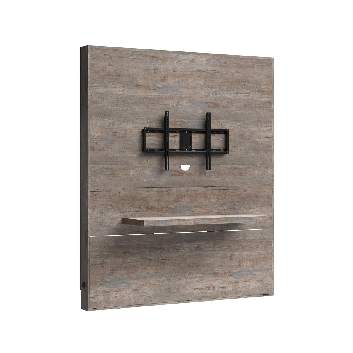 Sauder Steel River Entertainment Wall, for TVs up to 70", in a Weathered Wood Finish Sauder