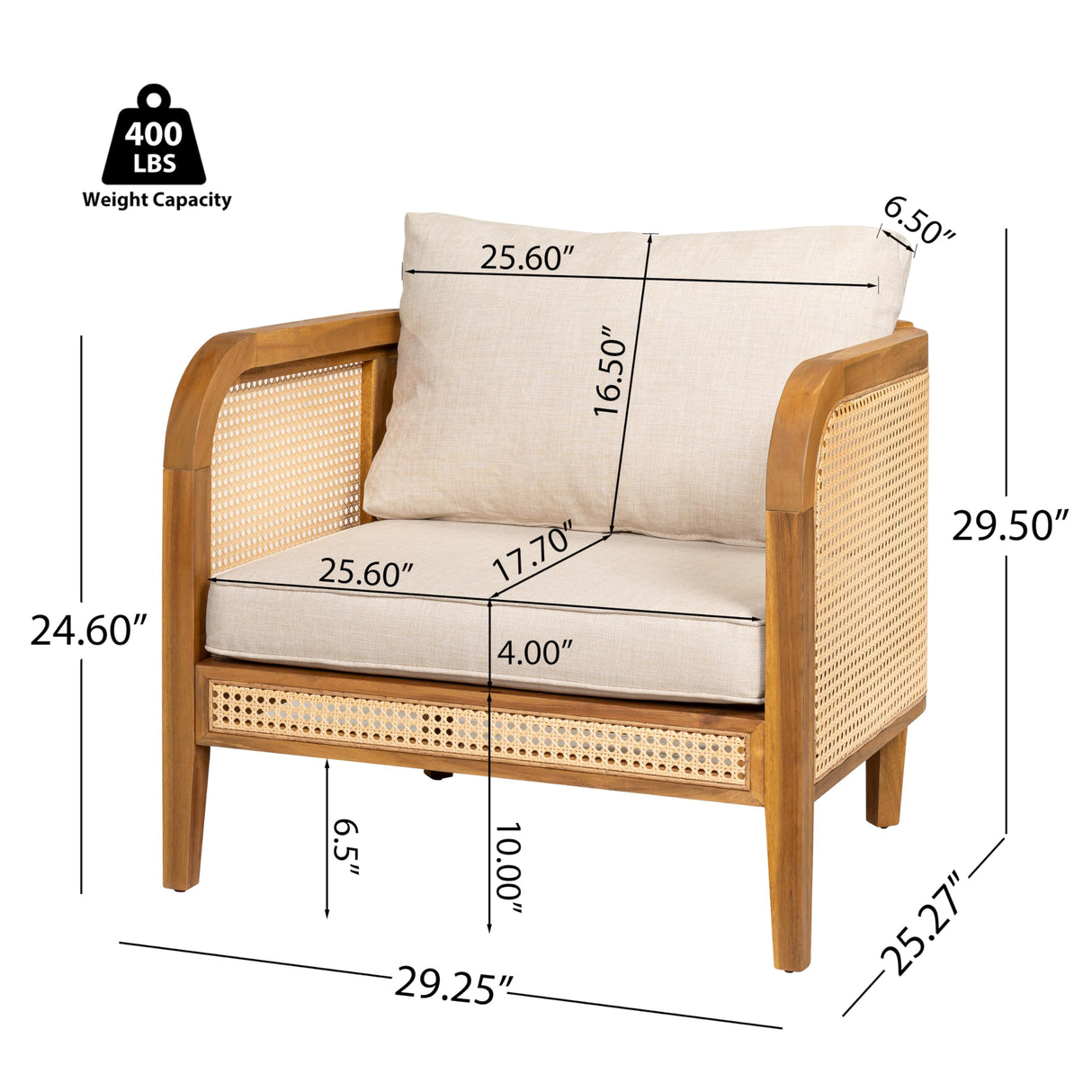Christopher Knight Home Tilden 3-Piece Patio Furniture Set, 4-Seater Acacia Wood Outdoor Patio Sectional Furniture Set, Garden Wicker Loveseat and Accent Chair Set with Removable Cushions, Teak+Beige Christopher Knight Home