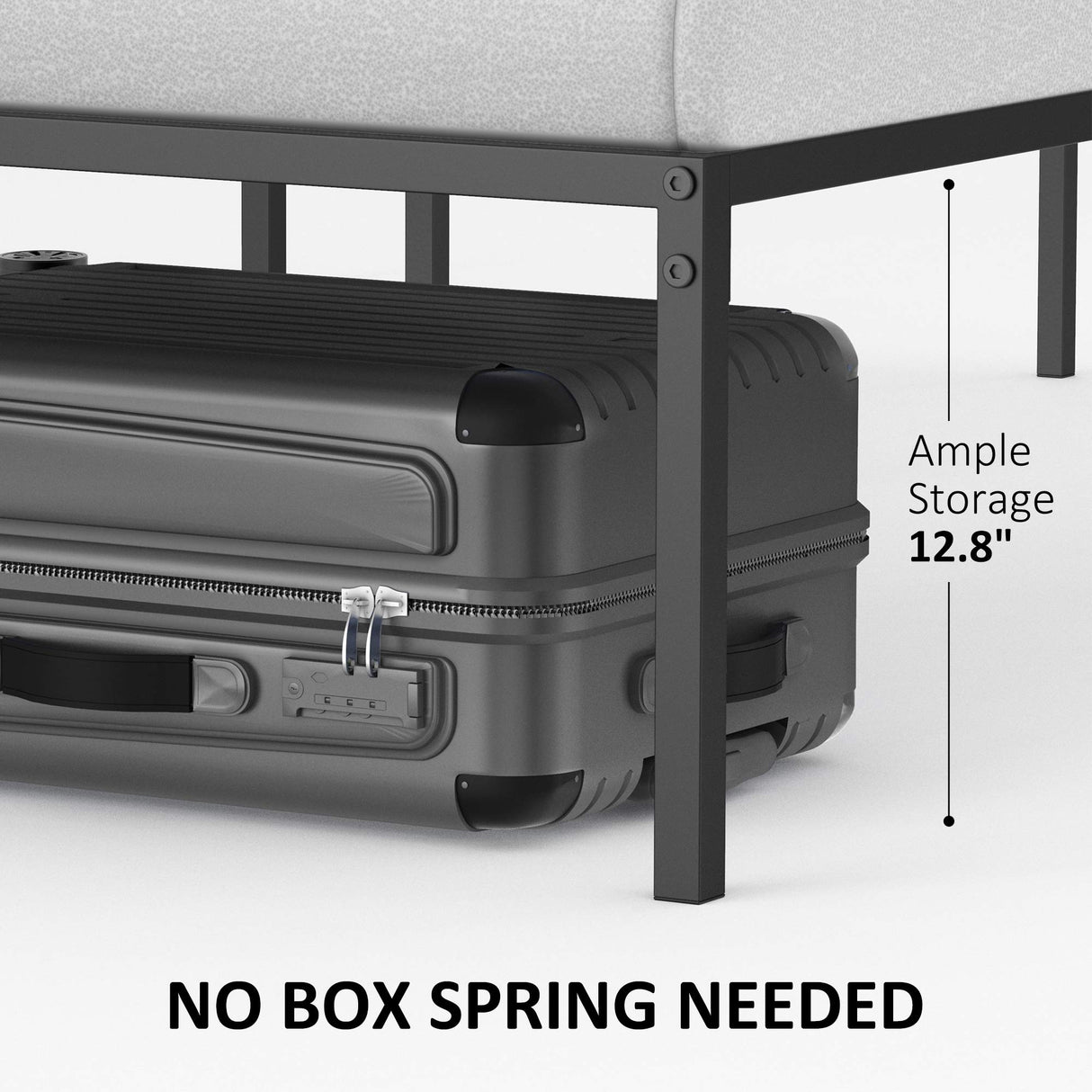 IDEALHOUSE Full Bed Frame with Storage 14 Inch Metal Platform Bed Frame with Steel Slat Support No Box Spring Needed,Mattress Foundation,Easy to Assemble… IDEALHOUSE