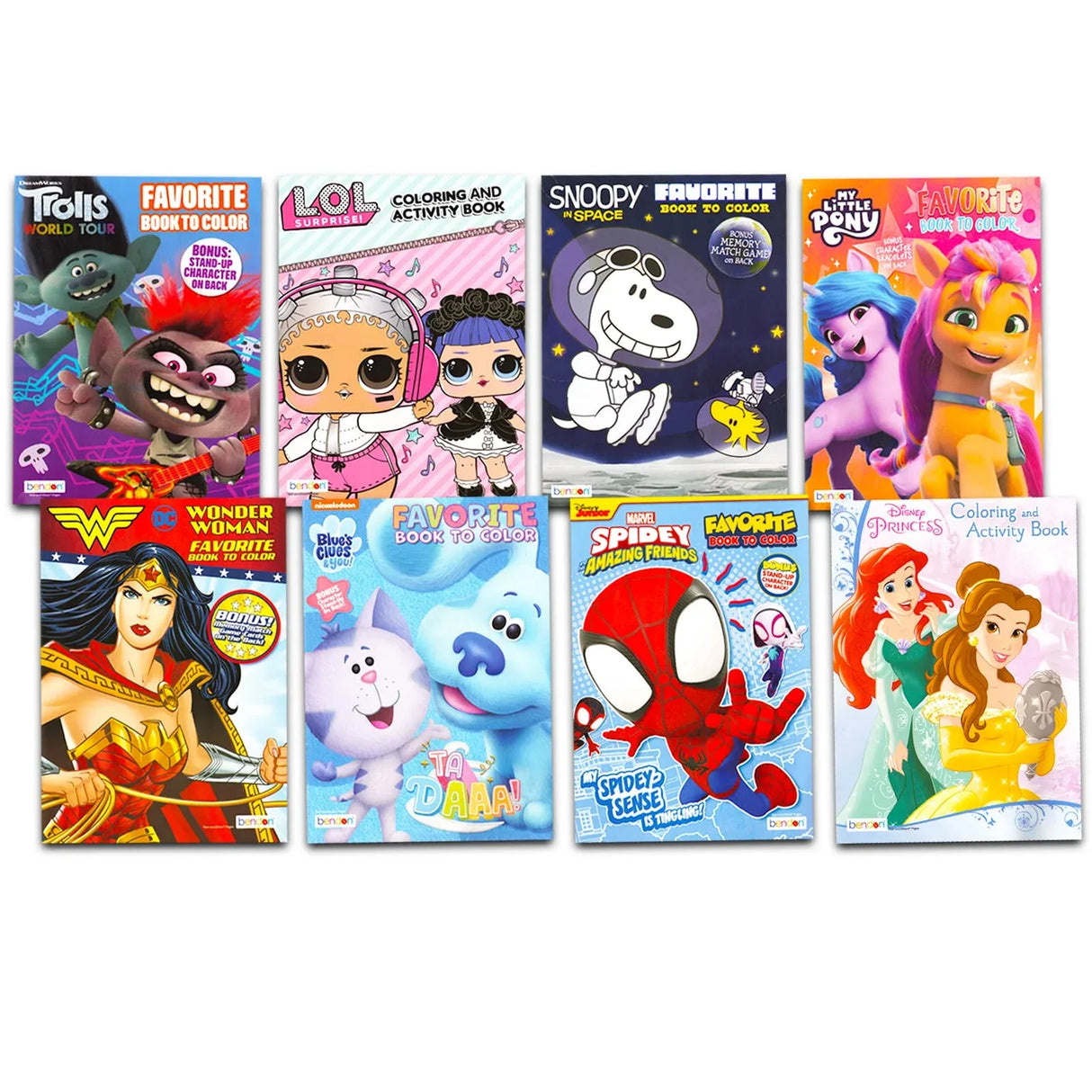 24 Bulk Coloring Books for Kids Ages 4-8 - Assorted 24 Licensed Coloring Activity Books for Boys, Girls | Bundle Includes Full-Size Books, Crayons, Stickers, Games, Puzzles, More (No Duplicates) Crenstone