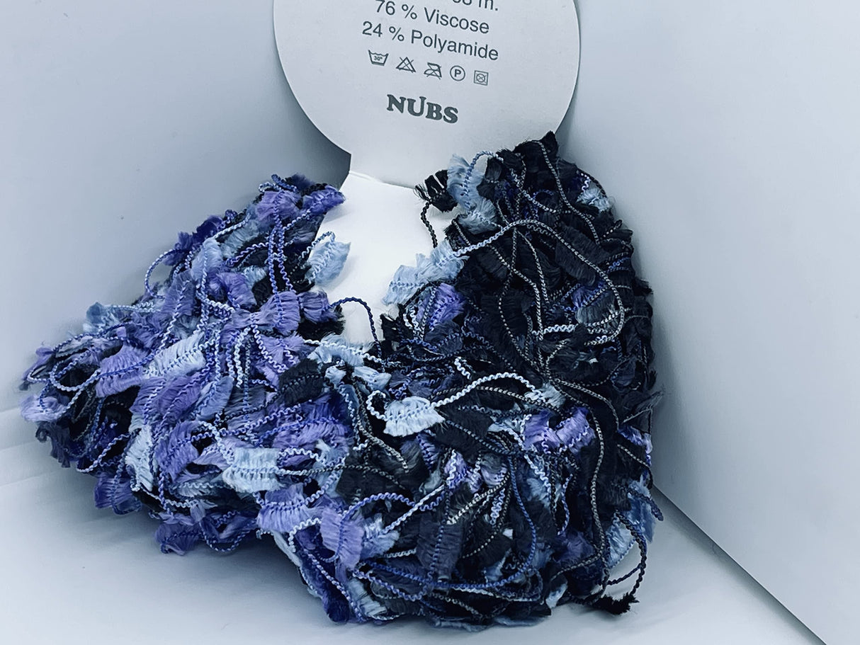 Purple, Blue, Black, Grey Butterfly Yarn - Dark Horse Nubs #65, 20 Gram, 71 Yards Dark Horse Yarns