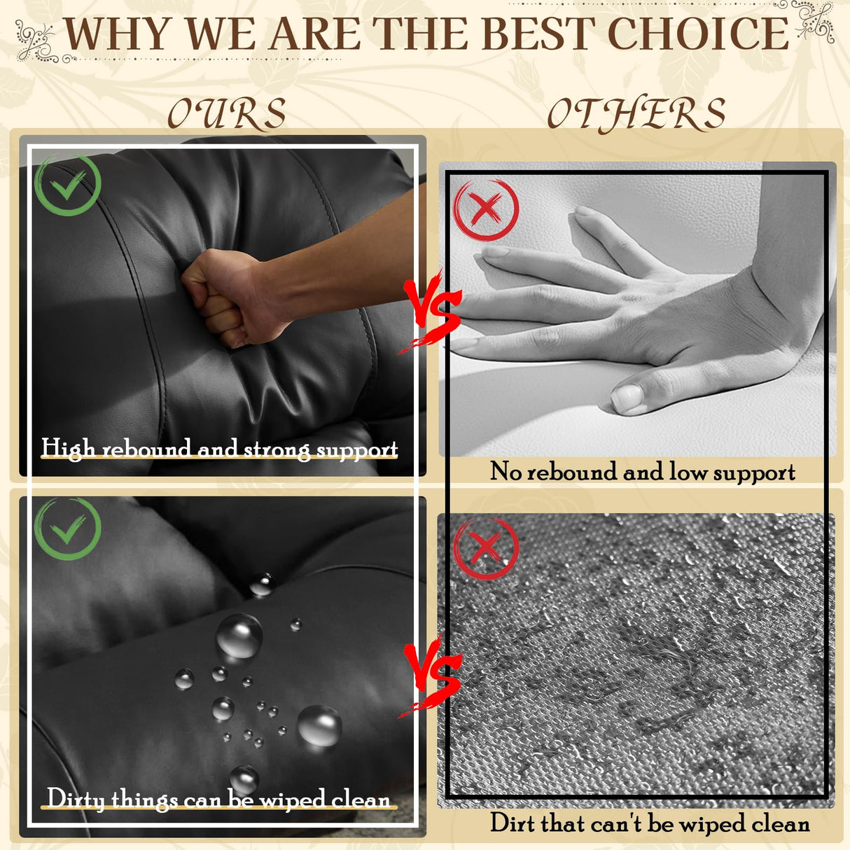 SAMERY 66" RV Loveseat Recliner Sofa, 6" Wall Hugger Reclining Loveseat with Storage Console, Manual Faux Leather Recliner Sofa Couch for Living Room RV Theater Seating with Cup Holder SAMERY