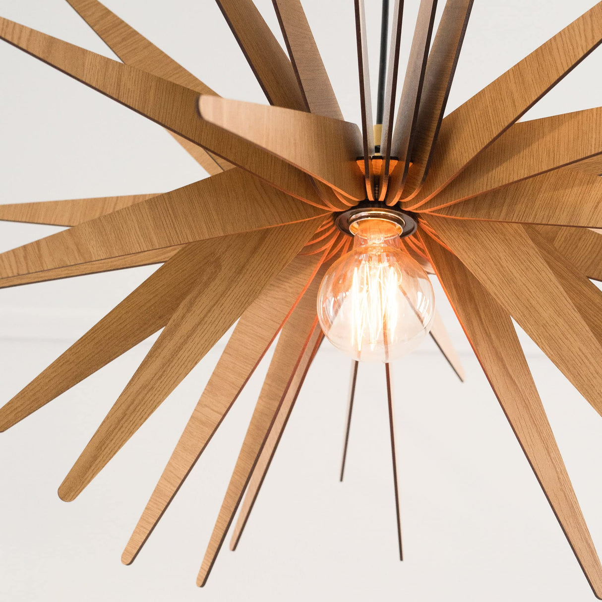 EXPLOSION Wood Pendant Light | Mid Century Modern Chandelier | Hanging Lamp | Wood Chandelier Lighting | Modern Light Fixture | Modern Pendant Light DEZAART