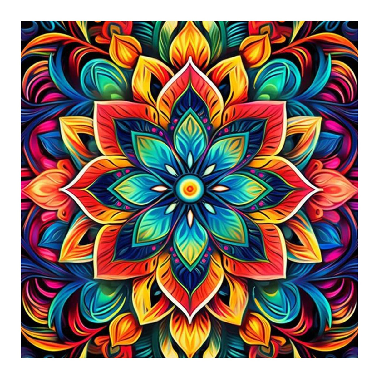 SJUTOUCI Diamond Painting Kits for Adults, Mandala Diamond Art Kits for Beginners, 5D DIY Diamond Bead Art, Full Drill Round Gem Craft Home Decor 12x12 inch SJUTOUCI