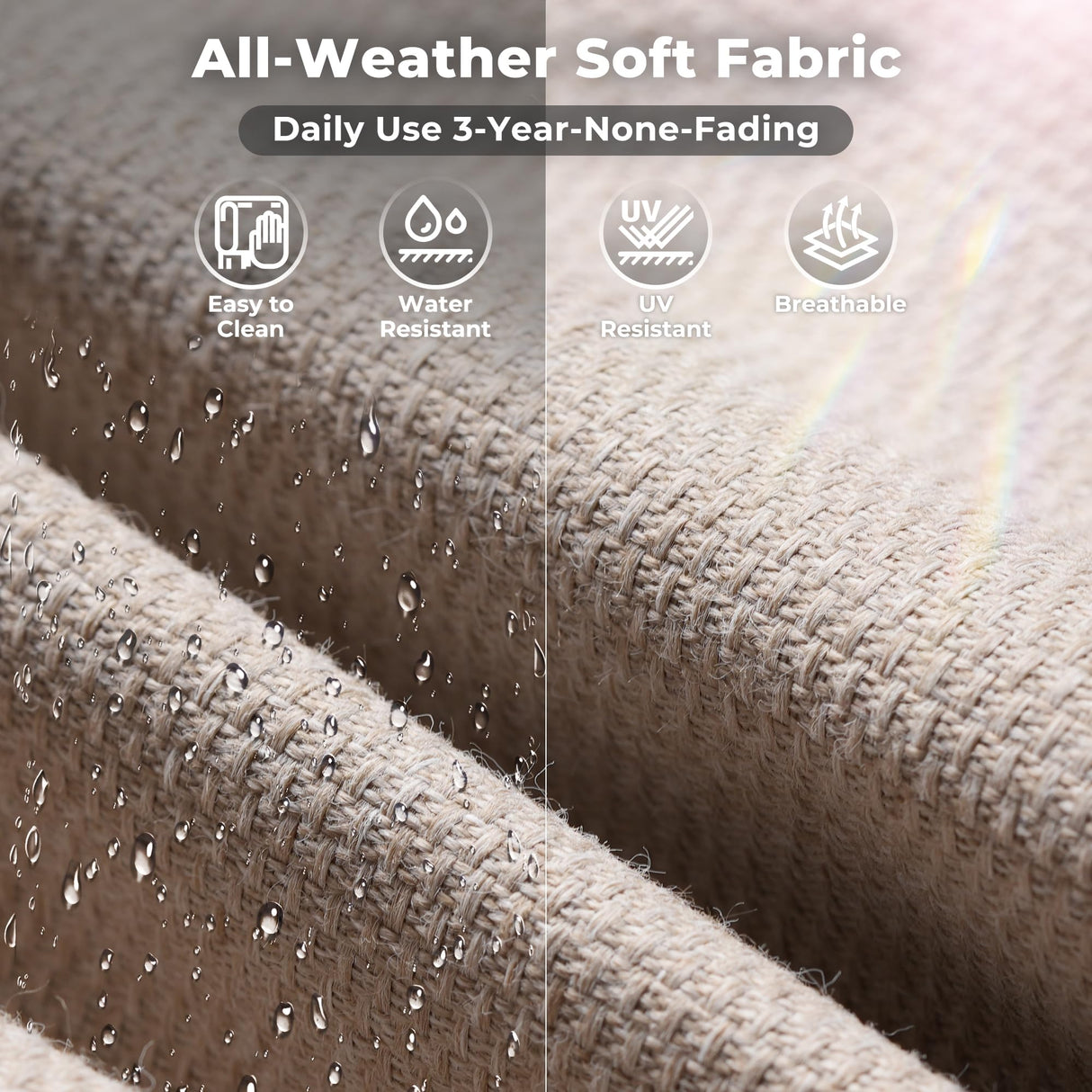 ovios Patio Furniture Set 12 Pieces Outdoor Sectional Sofa Set with Comfy Cushions and Deep Seat, Modern Modular Wicker Rattan Conversation Set, Beige ovios