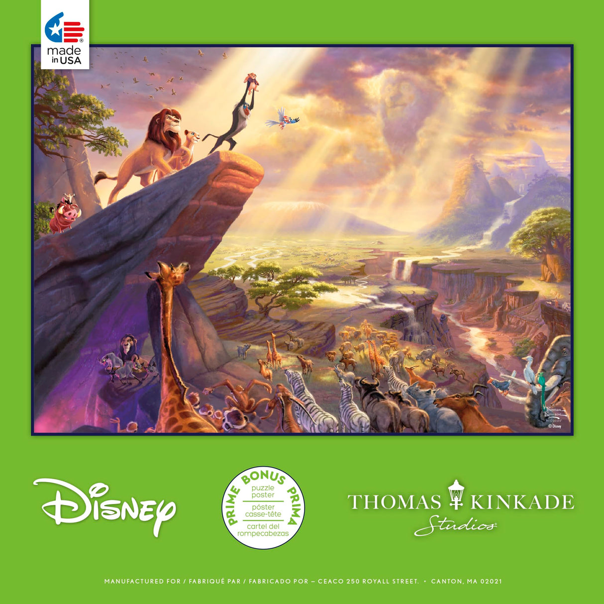 Ceaco - Thomas Kinkade - Disney - The Lion King - 1000 Piece Jigsaw Puzzle Ceaco