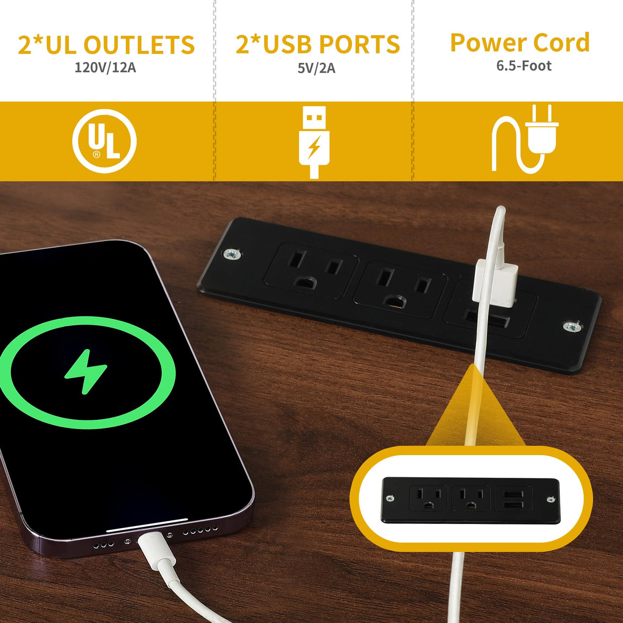 DWVO Home Bar Unit with LED Lights & Wine Cabinet, Farmhouse Bar Cabinet with Wine Storage, Mini Bar Table Coffee Cabinet with Glasses Holder Hanger Footrest for Home Kitchen Pub, White&Walnut DWVO