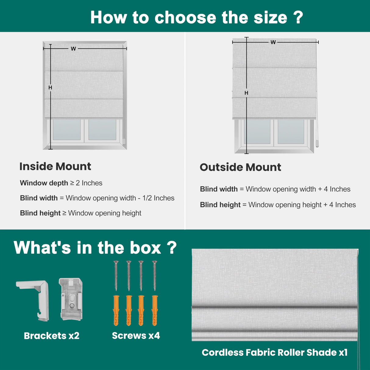 BERISSA Roman Shades for Windows, Blackout Roman Blinds,Room Darkening Thermal Insulated Window Shades for Home Living Room Bedroom,Linen Beige,Custom Size BERISSA