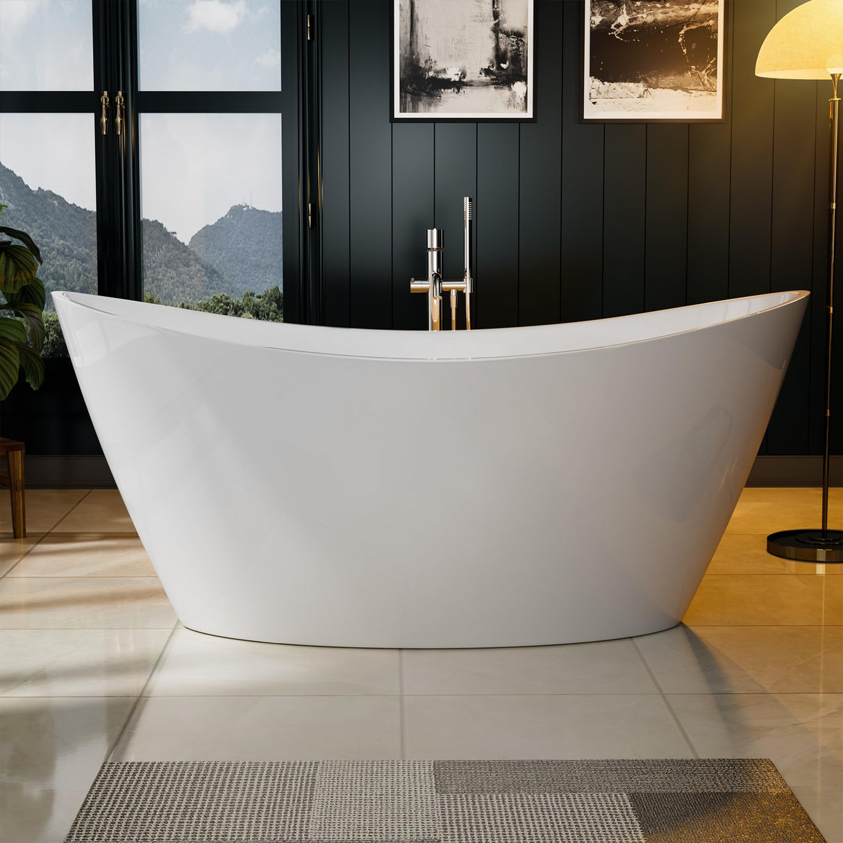 Empava EMPV-FT1518 67" Acrylic Freestanding Bathtub Empava
