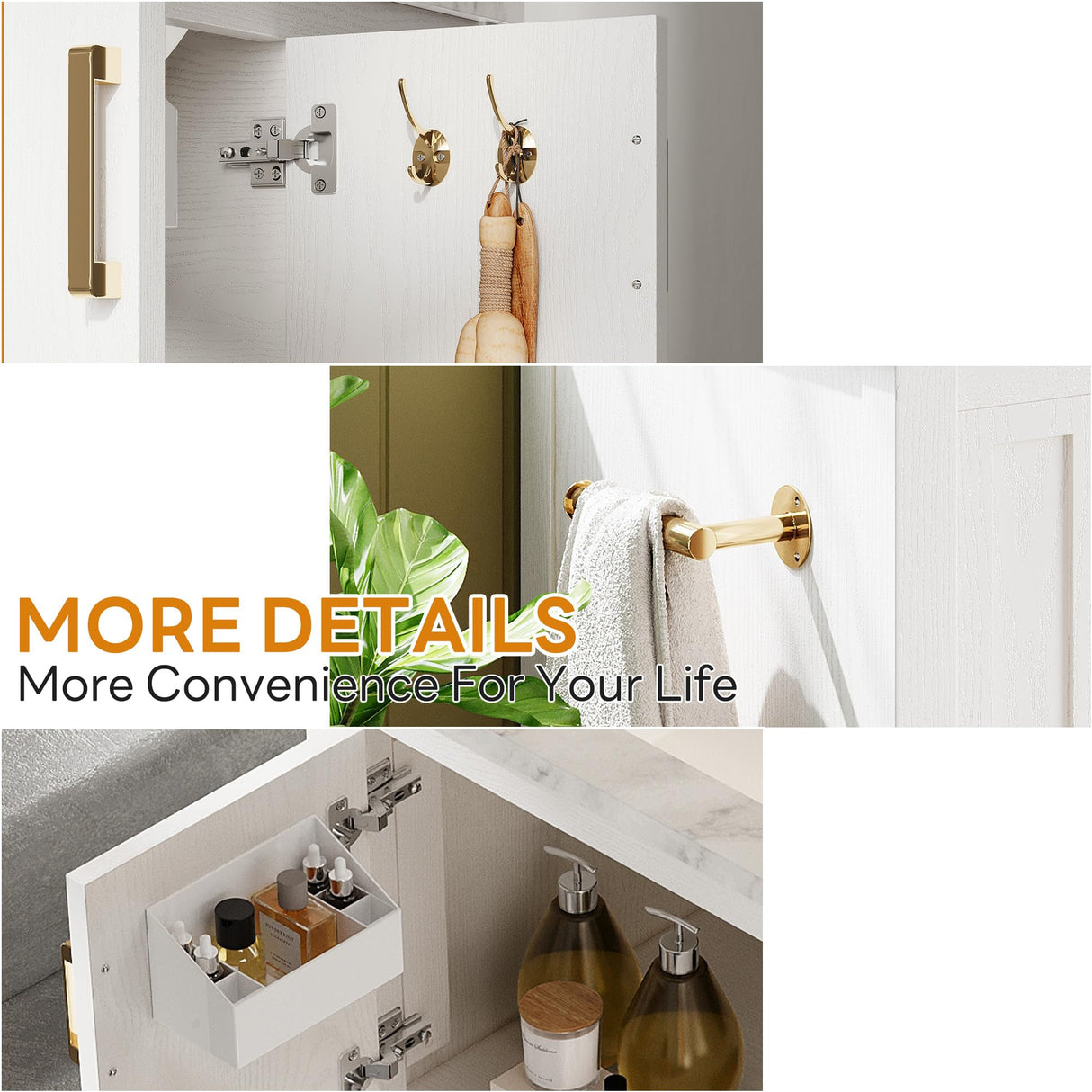 IRONCK Bathroom Vanity with Sink, 36" Farmhouse Bathroom Cabinet with 2 Drawers & Storage for Guest Baths Master Suites or Rental Units IRONCK