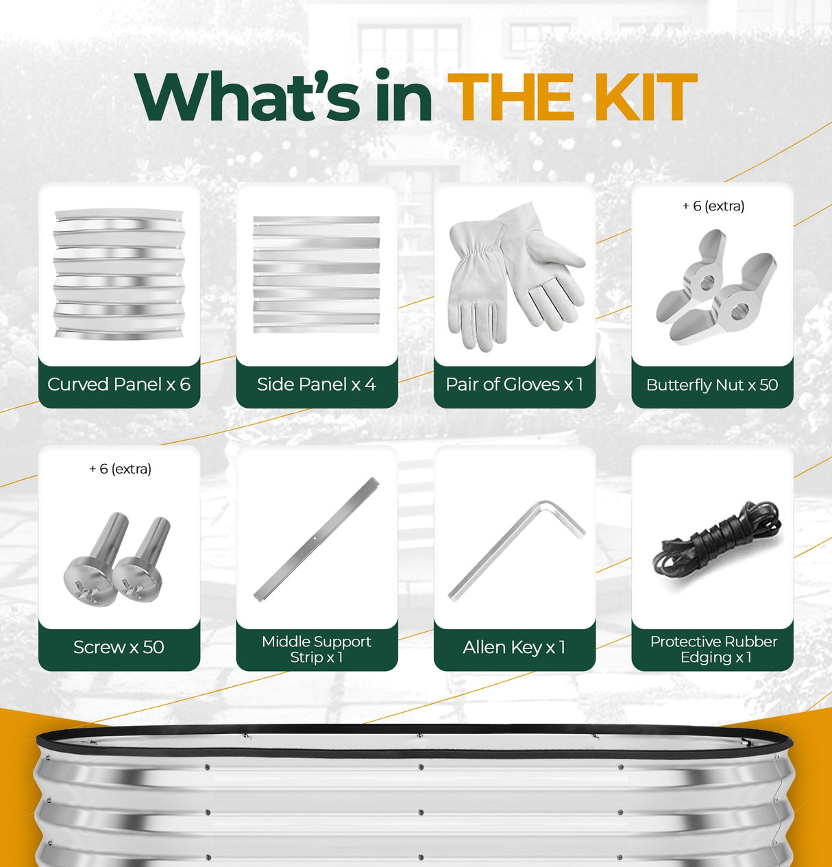 Utopia Home Galvanized Raised Garden Bed, 4 by 2 feet Lightweight Planter Boxes Outdoor with Easy Assembly, Large Garden Bed for Vegetables, Fruits, Flowers, Silver, Pack of 2 Utopia Home