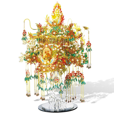 Piececool 3D Metal Asian Puzzles Model Kits- Garuda Coronet Metal Building Kit for Adults, Brain Teaser Puzzle DIY Handcraft Model Kits, Fidget Toys Gifts for Teens Man Woman Family- 522 Pcs