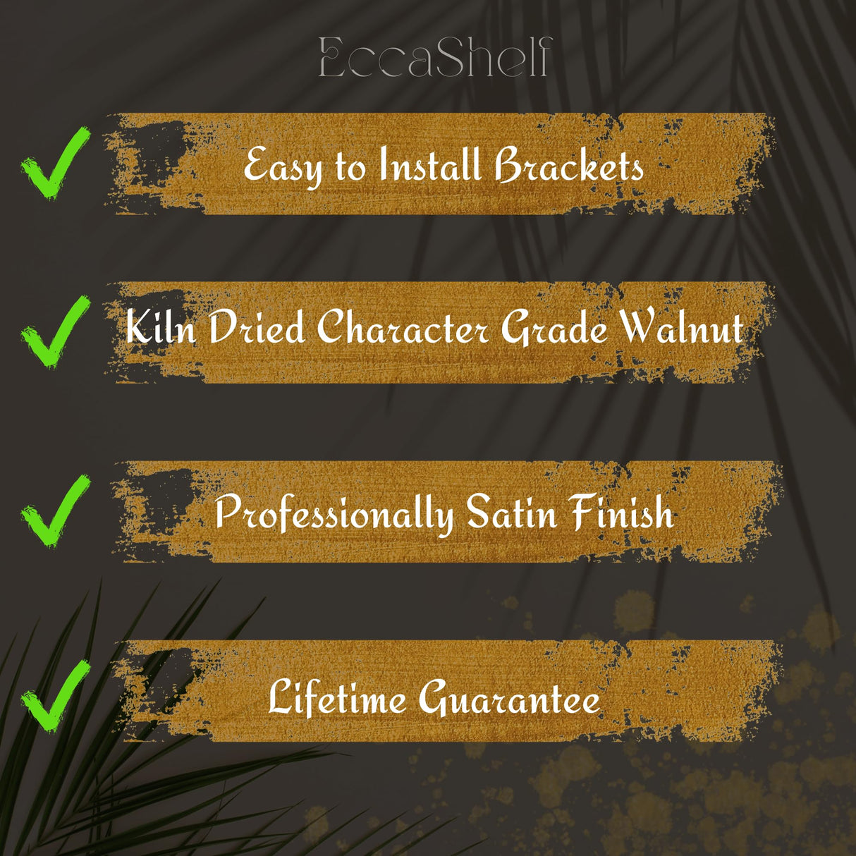 Ecca Shelf - Floating Walnut Fireplace Mantle, Live Edge Wood Mantel Shelf, Floating Fireplace Shelf, Rustic Mantelpiece, Rustic Mantel Shelf (60'' x 8'') Ahşap Habitat