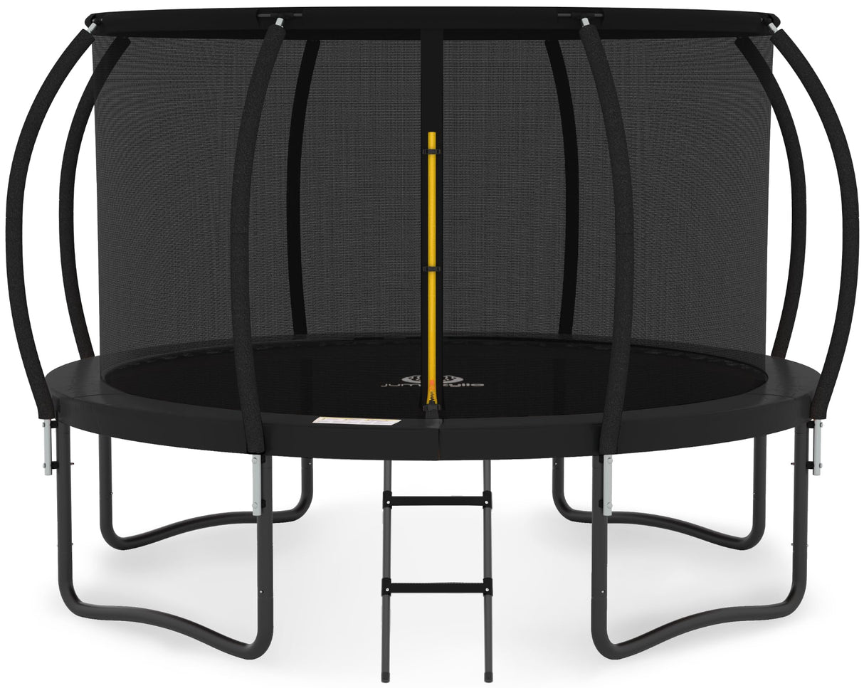 JUMPZYLLA Trampoline Outdoor 8FT 10FT 12FT 14FT 15FT 16FT with Enclosure and Ladder, ASTM Approved Recreational Trampolines for Kids and Adults, Anti-Rust Coated Frame JUMPZYLLA