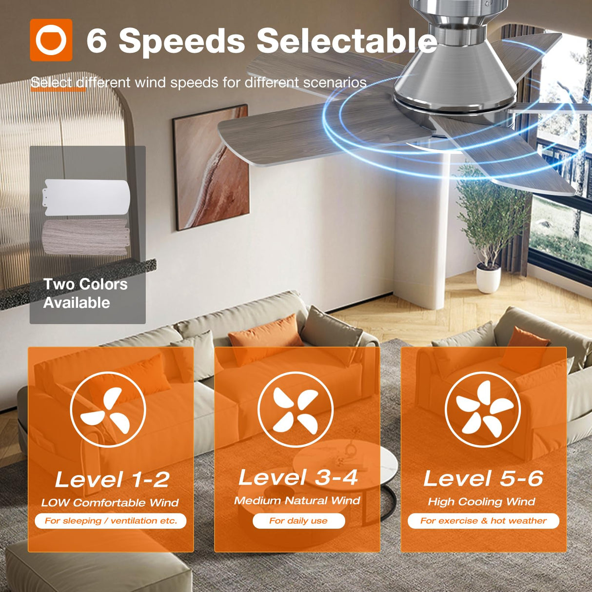 addlon Ceiling Fans with Lights, 32 inch Low Profile Ceiling Fan with Light and Remote Control, Flush Mount, Reversible, 3CCT, Dimmable, Quiet, Nickel Small Ceiling Fan for Bedroom Indoor/Outdoor Use addlon