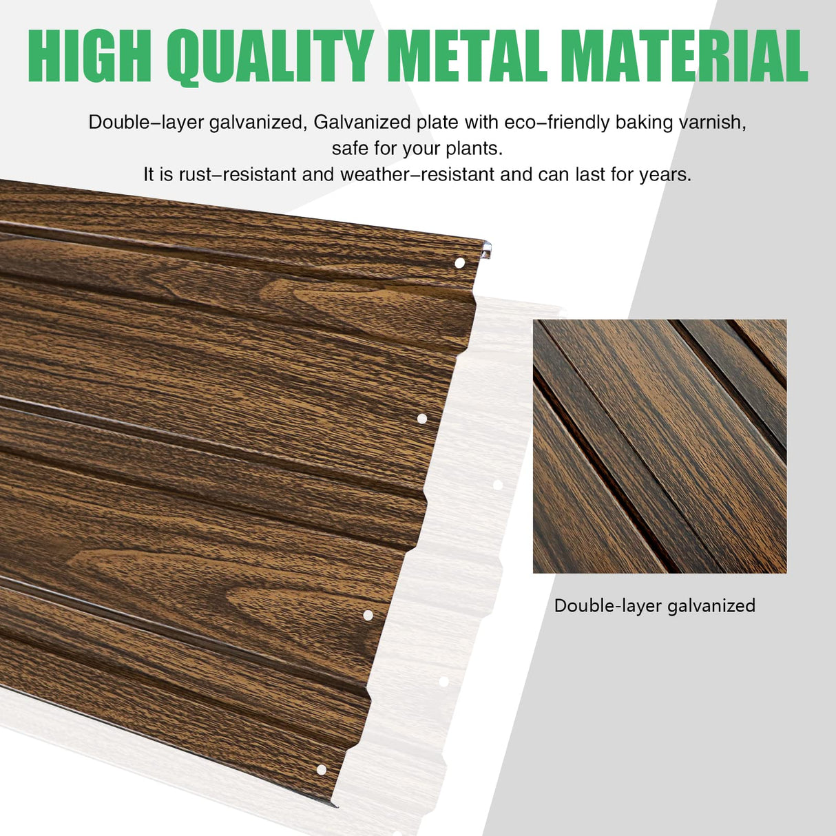 SnugNiture Galvanized Raised Garden Bed 6x3x2FT Outdoor Large Metal Planter Box Steel Kit for Planting Vegetables, Flowers SnugNiture