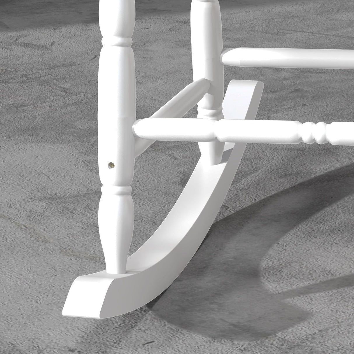 Outsunny Outdoor Wood Rocking Chair, 350 lbs. Porch Rocker with High Back for Garden, Patio, Balcony, White Outsunny