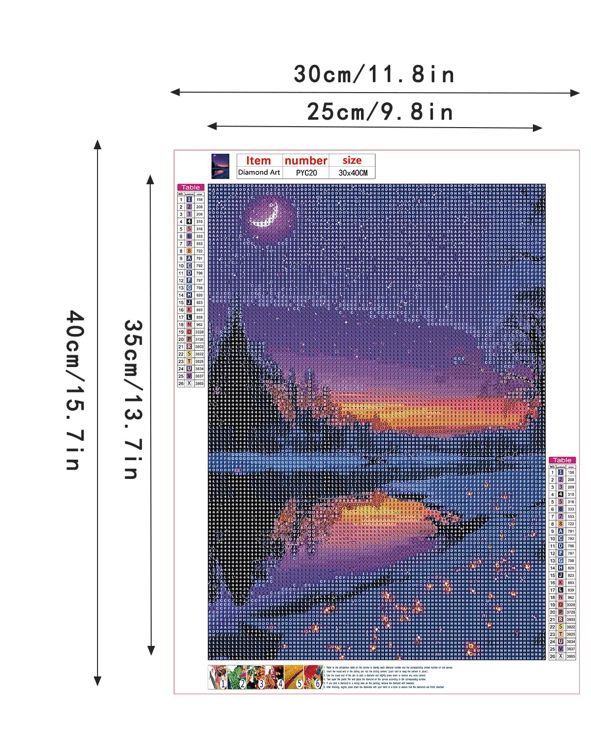 Starry Night Diamond Art Kits for Adults, Crafts 5D Diamond Painting Dot Kit for Adult Beginners, Nature Landscape DIY Round Dots Full Drill Diamonds Paintings Arts for Home Wall Decor Gifts 12X16 In Luckyrichrui