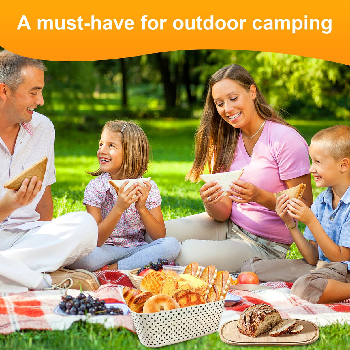 Nomotruc Bread Box with Cutting Board Lid Made with Bamboo Fiber, Bread Box For Kitchen Countertop Bread Container Holder Keeper Keep Fresh I14.4x8.3x4.7 in…… Nomotruc