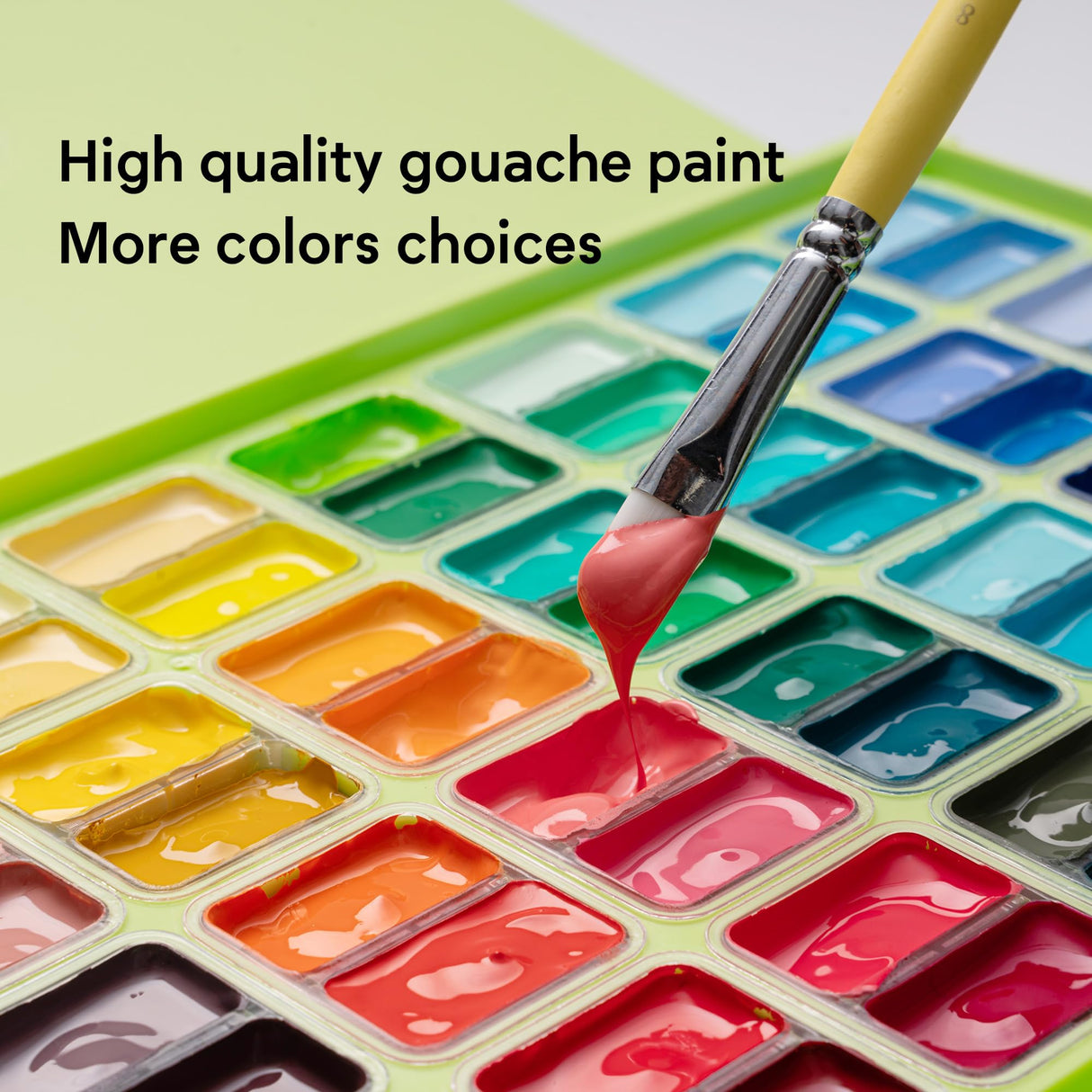 HIMI Twin Cup Jelly Gouache Paint Set, 72 Colors 12g, Jelly Cup Design, Non Toxic Paint for Canvas and Paper, Art Supplies for Professionals (72 Colors) HIMI