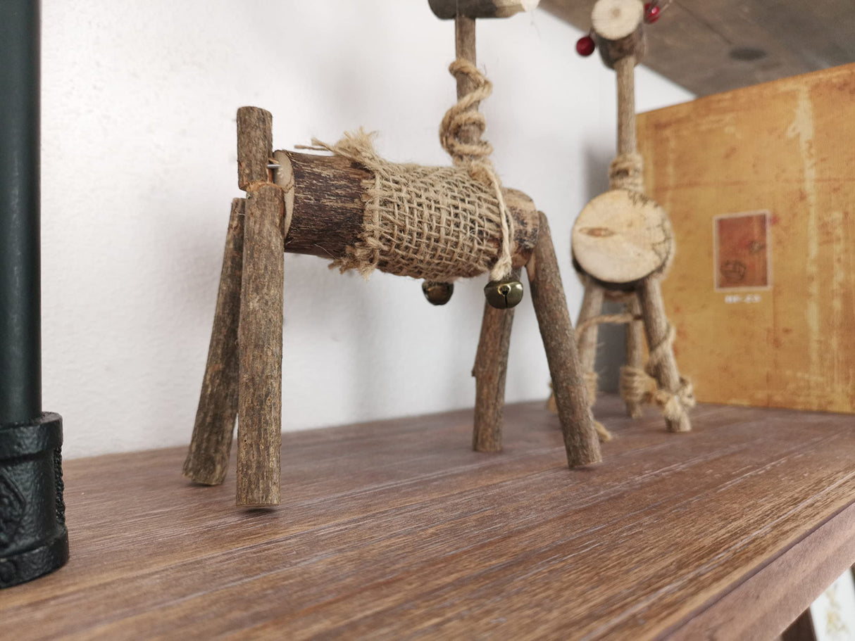 Anynice 7 Tier Industrial Wall Mounted Ladder Shelf Bookcase, Rustic Wood Metal Pipe Industrial Shelves for Living Room Decor and Storage (Weathered Brown, 7 Tier - 10" D x 36" W x 95.5" H) Anynice