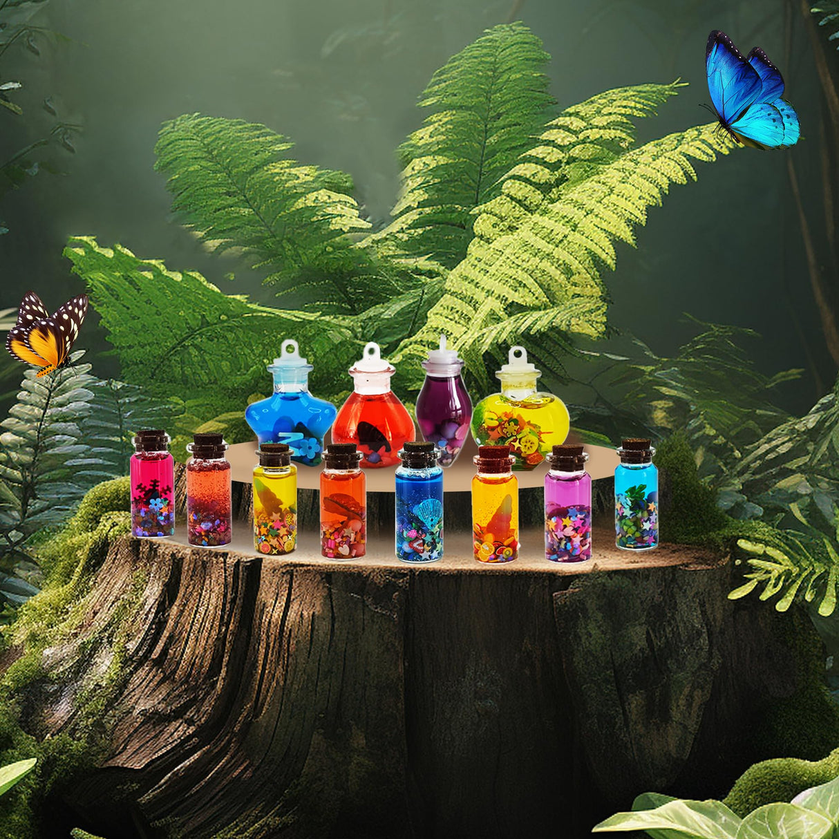 PANMAX Fairy Mixies Potion Kits for Kids,22pcs Potion Fairy Bottles,Potions Making Craft Kit,Creativity Art Toy for Girls, Fun Birthday Gift Toys for Girl 6 7 8 9 10+ PANMAX