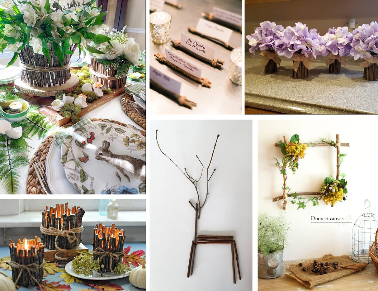 LAZACA 120Pcs Craft Sticks, Wood Sticks for Crafting Twigs Crafts Log Toy DIY Photo Props Rustic Decorations Ornaments 10cm 0.3-0.5cm LAZACA