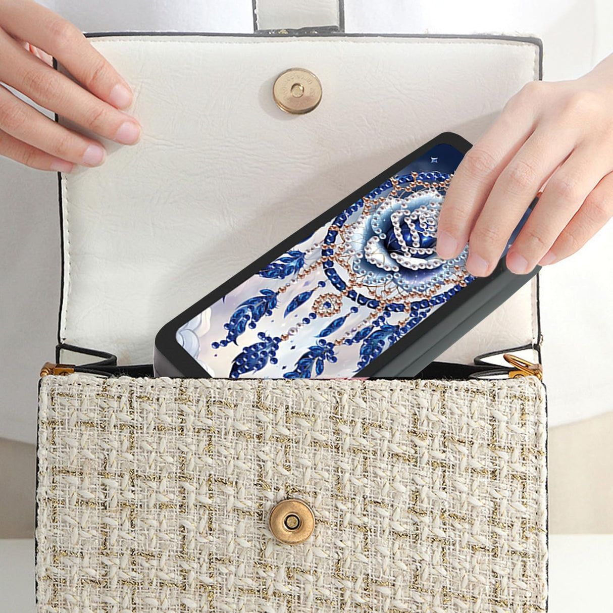 5D Diamond Painting Eye Glass Case Glasses Storage Box, DIY Dreamcatcher Net Diamond Art Painting Sunglass Case for Adults, Handmade Diamond Art Glasses storage Art Craft Gift Travel Sunglass LazyFold