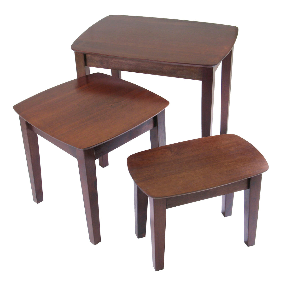 Winsome Bradley Nesting Tables, 21.9"H, 17.9"H, 14"H, Walnut Winsome
