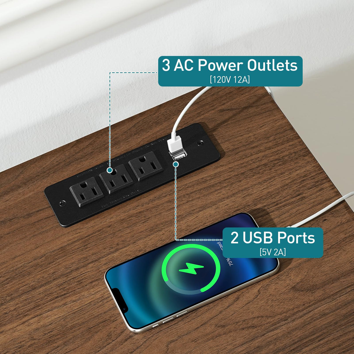 RALGEND White Farmhouse Storage Cabinet, Sideboard Buffet Cabinet with Storage, Kitchen Buffet Storage Cabinet with Power Outlet & LED Light, Coffee Bar Cabinet with Sliding Barn Doors & 2 Drawers RALGEND