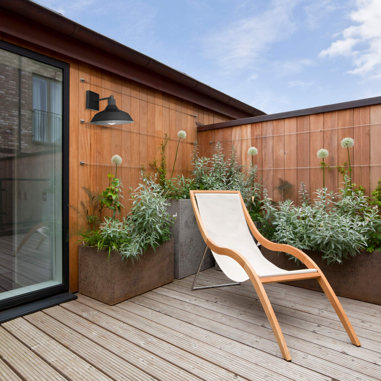 Globe Electric Modern Farmhouse Wall Sconce, Matte Black, 12 x 11 x 9 inches, Indoor/Outdoor, Kitchen, Porch Decor, 60W Bulb GLOBE