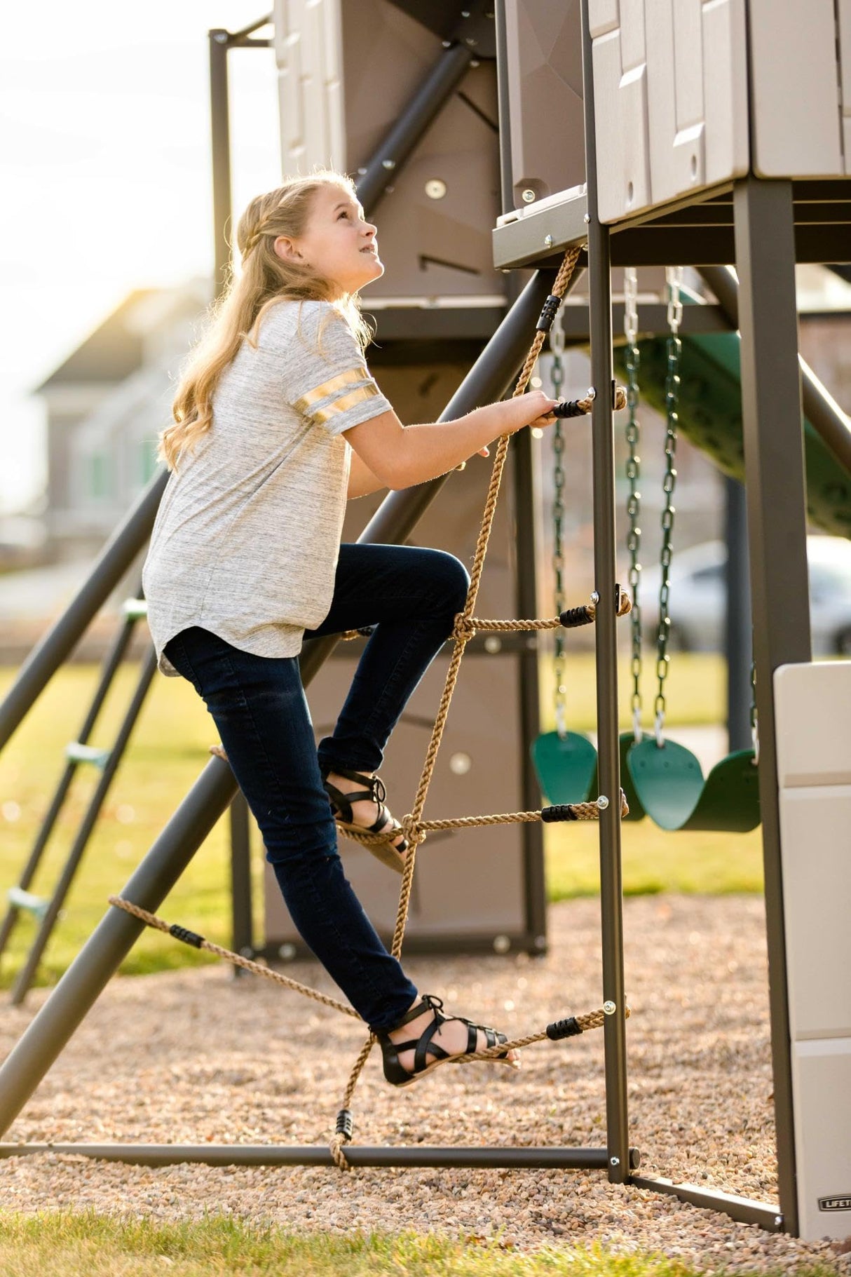 Lifetime Adventure Tunnel Swing Set Playset Lifetime